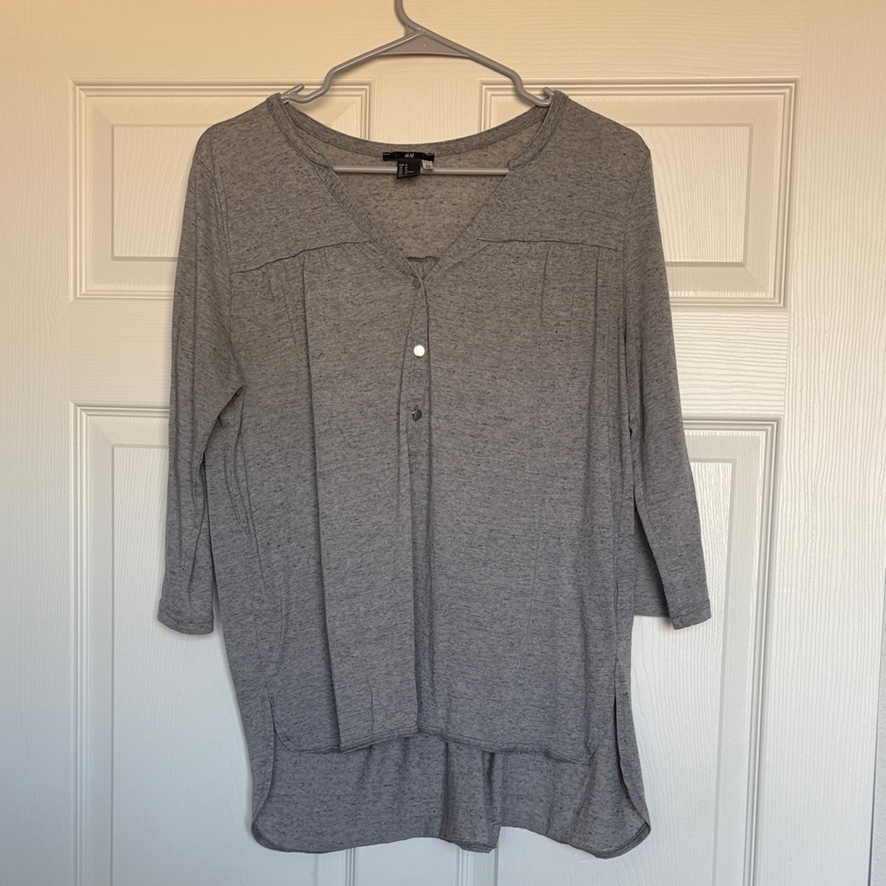 H&M Gray Button Down Women's Shirt